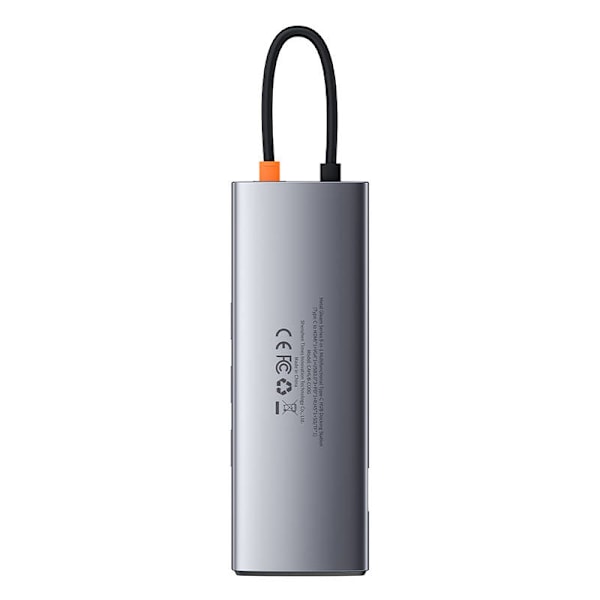 Hub 9in1 Baseus Metal Gleam Series, USB-C till 3x USB 3.0 + HDMI + USB-C PD + Ethernet RJ45 + microSD/SD + VGA