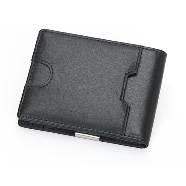 RFID-blokerende læder-pengeclips-pung, slank, minimalistisk frontlommepung model 1