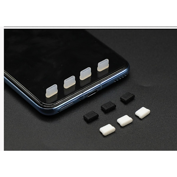 Dammskydd för USB-C-portar, 4-pack Vit