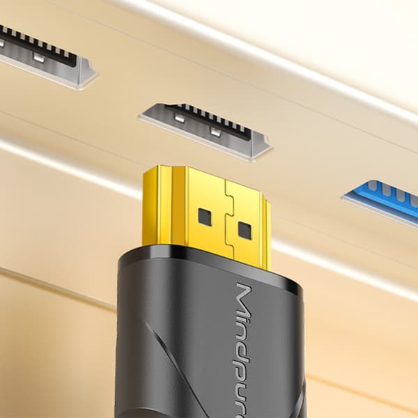 Mini HDMI til HDMI HDTV-kabel – 4K 60 Hz HDR, 18 Gbps tovejsforbindelse til gaming, skærme og streaming 2 m 2 m