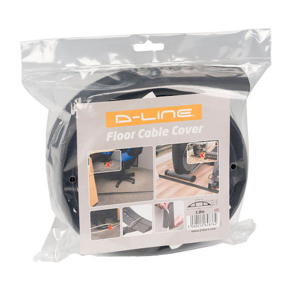Kabelkanal Golv PVC Svart 1.8m