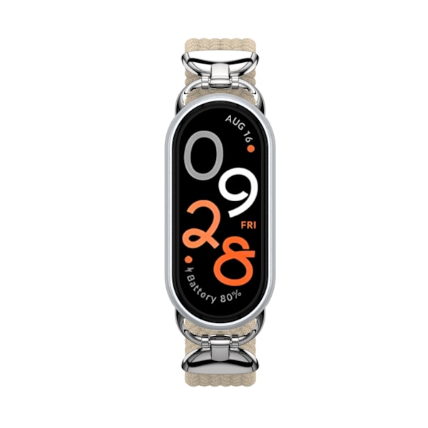 Klockarmband i Nylon för Xiaomi 8/9/10 Aprikos