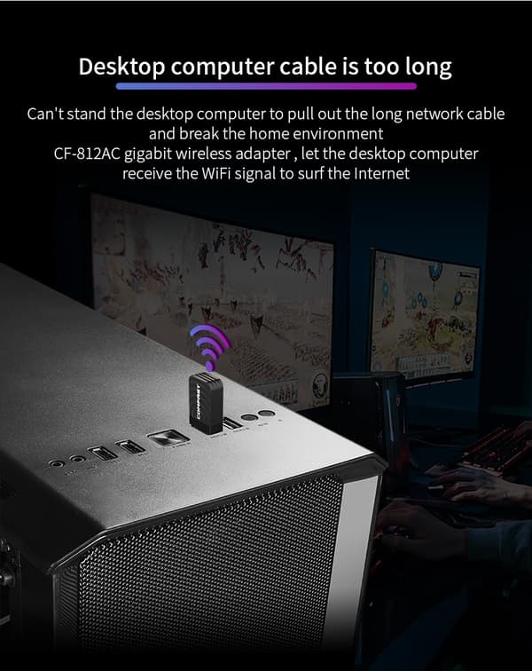 Trådlös WiFi-adapter - Svart