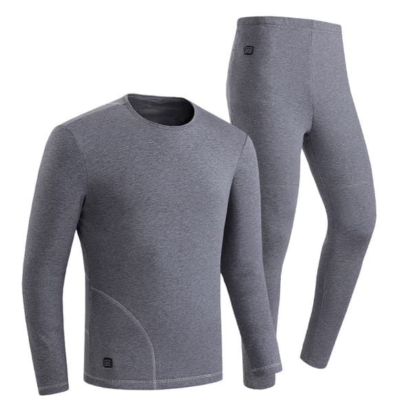 Uppvärmda Underkläder Herr - Elektriska Värmeunderställ Set Grey L Grey L