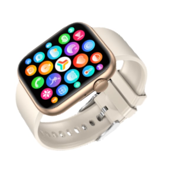 Smartwatch med pulsmåler, blodtryksmåler, iltmåler og flere sportstilstande Champagne