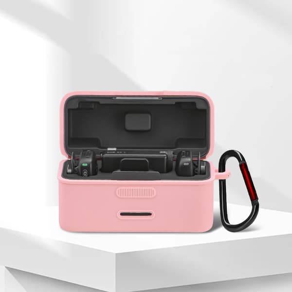 Silikoneetui til DJI Mic Mini-opladningsboks Lyserød