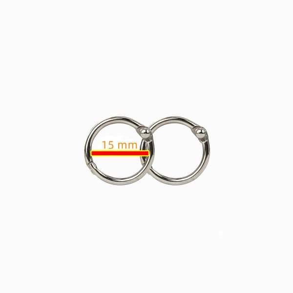 Öppningsbara gardinringar / metallringar 10 st Silver 15 mm Silver 15 mm