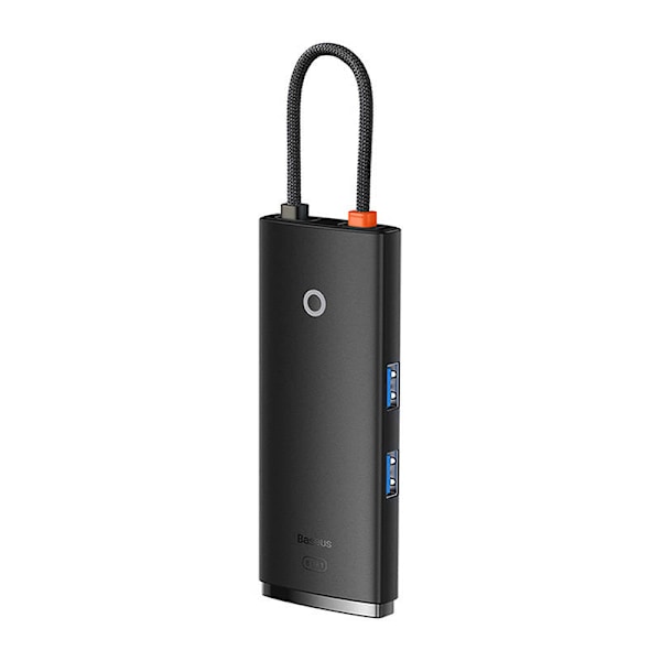 Hub Baseus OS Lite 6-portti (C-tyyppi HDMI+USB3.0*2+PD+SD/TF) (musta