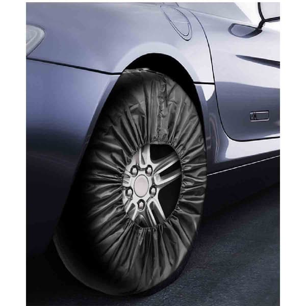 Svart 190T Polyester Taffeta Däckskydd - Skydda Dina Reservdäck S S