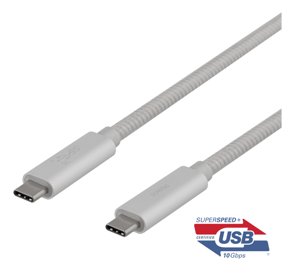USBC SuperSpeed cable 1m braided USB 3.2 Gen2 10Gbps 100W