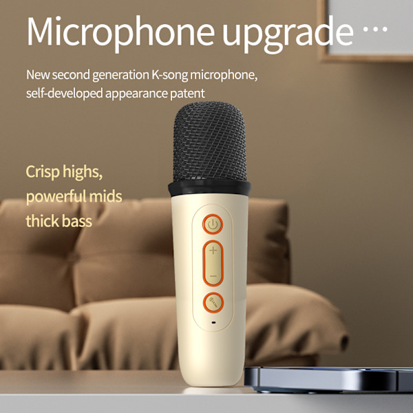 Y2 Dual Microphone Karaoke Machine Valkoinen