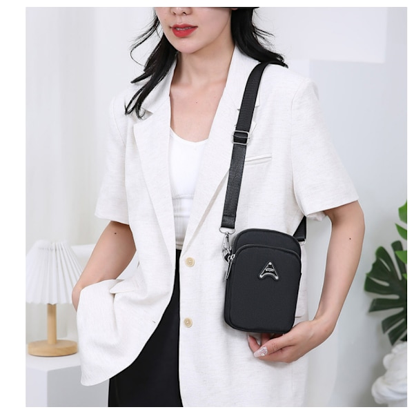 Crossbody-Telefonväska för Kvinnor Svart