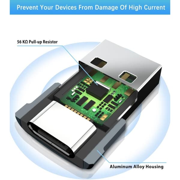 USB-C til USB Adapter 4-pak: Aluminiumlegering, 5 Gbps dataoverførsel, kompatibel med iPhone, iPad, MacBook og Samsung Galaxy Black Black