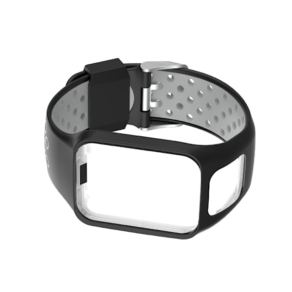 Silikoninen kellonranneke TomTom-älykellolle Musta + harmaa