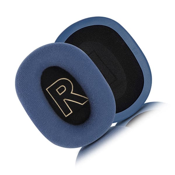 Blå velour ørepudebetræk til Logitech G PRO X (par)