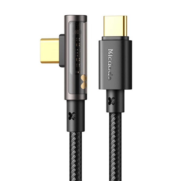 USB-USB-C Prism 90 asteen kaapeli Mcdodo CA-3401, 100 W, 1,8 m (musta)