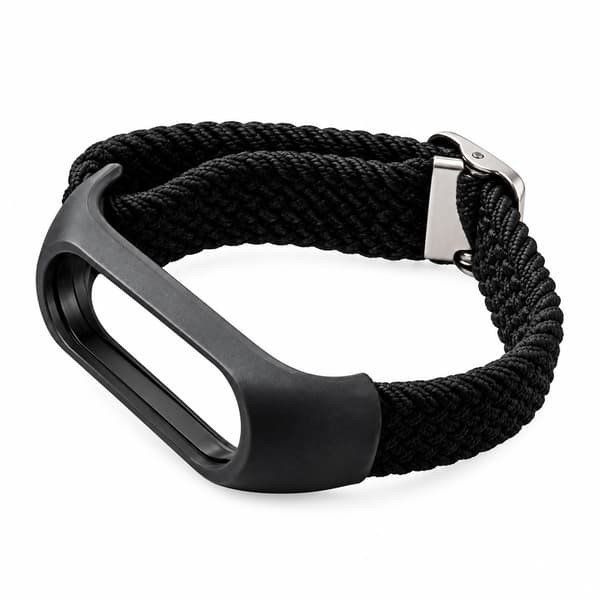 Kellon ranneke nylon Xiaomi Mi Band 3/4/5/6/7/NFC:lle Black Black