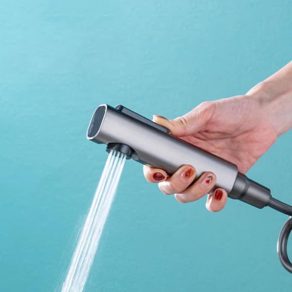 Handheld High-Pressure Toilet & Bathroom Sprayer Gun 2 Pack ABS Multi-Color Compact 14.5cm Silver Silver