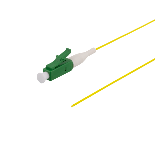 OS2 Fiber pigtail, LC, simplex, APC, 9/125, 1,5m