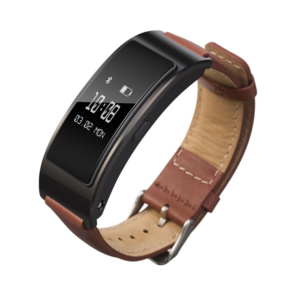 Klockarmband äkta läder Huawei Band B7 Brun