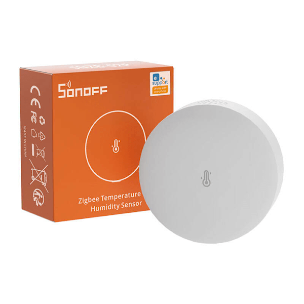 ZigBee Sonoff SNZB-02P smart temperatur- og fugtighedssensor (rund)