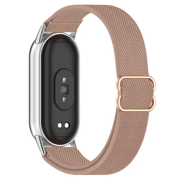 Xiaomi Mi Band 9/8/NFC Hengittävä nailoninen kellon ranneke Vaaleanpunainen