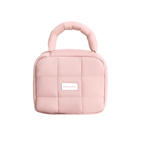 Rosa Puff Square förvaringsväska