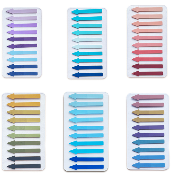 200 stycken Sidmarkörer Sticky Index Tabs Book Sticky Tabs Arrow Flag Tabs Flerfärgad