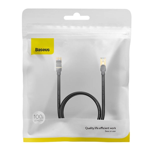 Baseus Ethernet RJ45, 10 Gbps, 1 m nätverkskabel (svart)