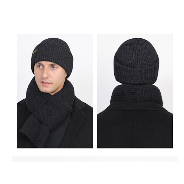 To-i-en Stablet Beanie Hat Mænds Sort