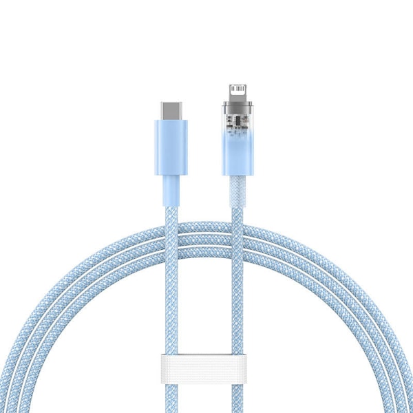 Snabbladdningskabel Baseus USB-C till Lightning Explorer Series 1m, 20W (blå)