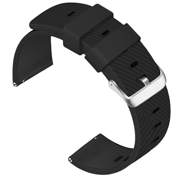 Silikonarmband för Huawei GT4/Samsung Galaxy Watch 4 Svart 22 mm