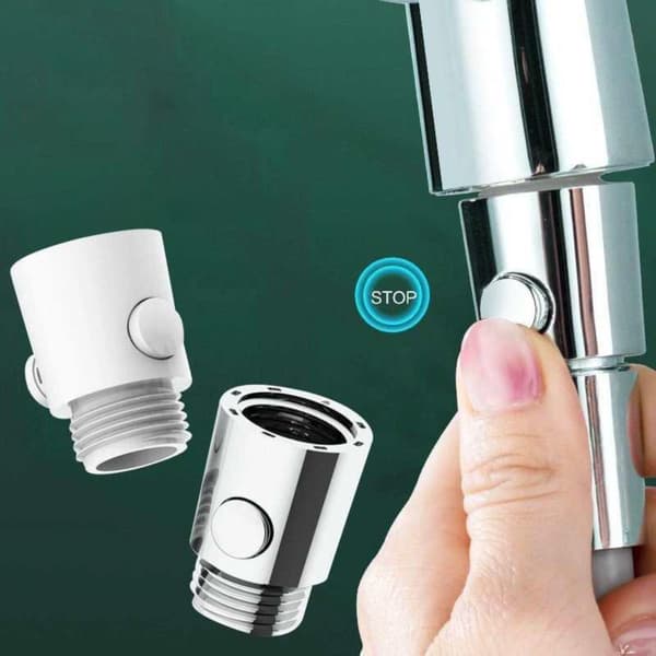 One-Touch bruser stopventil connector (2-pak) — Sølv ABS hurtigt lukkeadapter