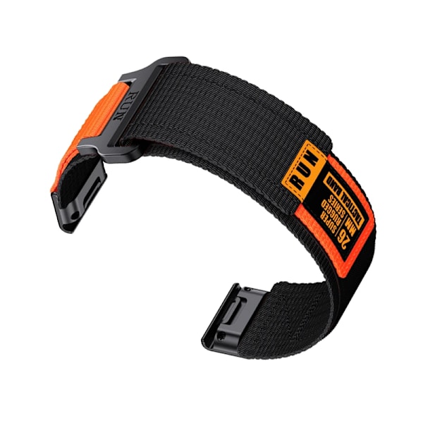 Garmin Fenix 8 Nylon Vævet Rem Sort 26 mm