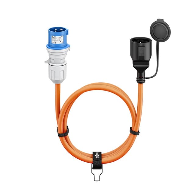 CEE-adapterkabel, CEE-stik med jordkontakt, 5 m