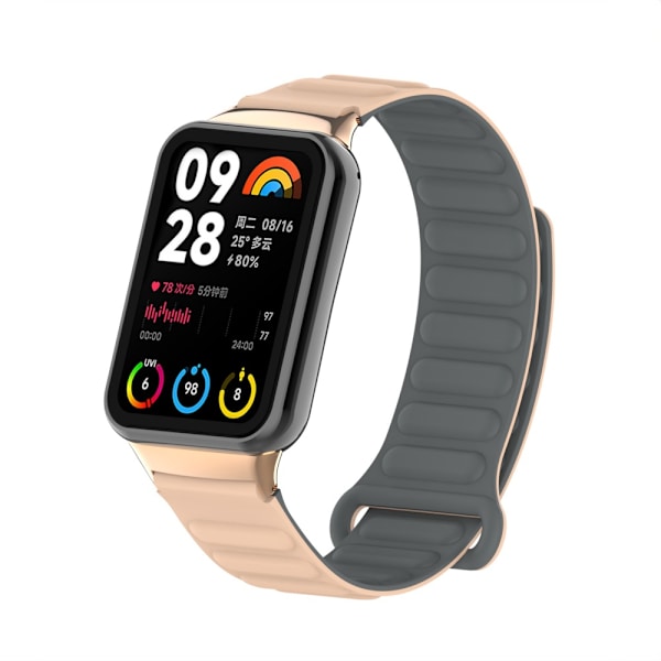 Silikonarmband för Xiaomi Band 9/8 Pro Grå