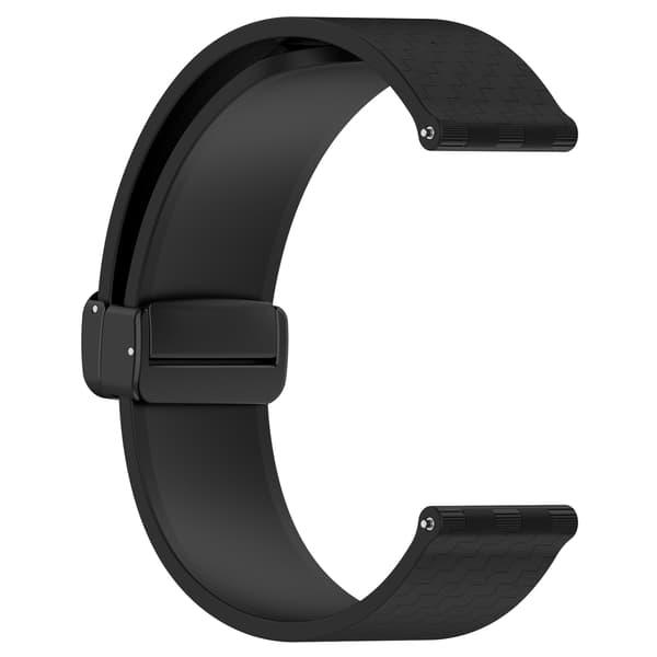 Urrem magnetisk til 20 mm Garmin/Huawei/Samsung Galaxy Watch Silikone Black Black