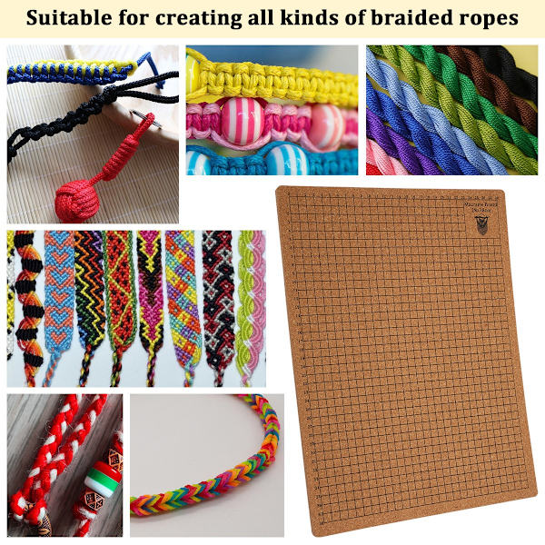MacrameBoardSet kompatibelt med Macrame Knotting Tools — 18x18cm kuitulevy makramee-kudontalauta 100 neulalla
