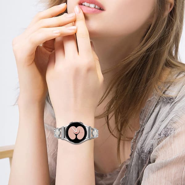Ranneke Samsung Galaxy Watch 4/5/6 -kellolle Silver Silver