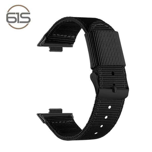 Stilfuld nylonrem til Huawei Fit 3/4/4 Pro Black Black