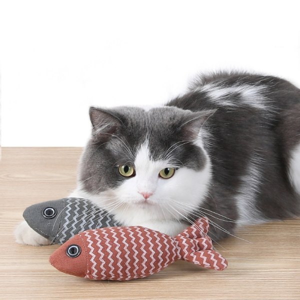 Pet Chew Toy, interaktiva kattkickerleksaker för inomhuskattunge för att lindra tristess Grå