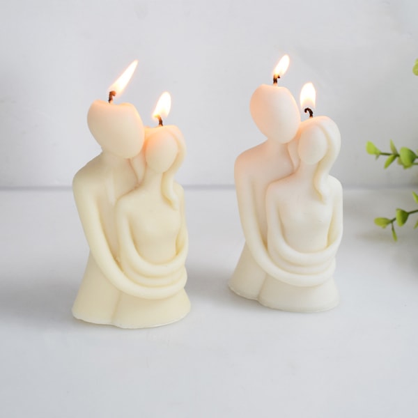 Omfavnende Par Lys Silikoneform - DIY Boligindretning