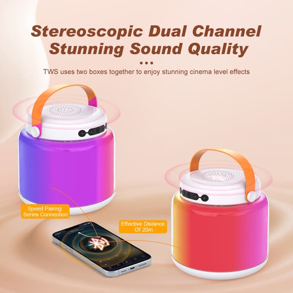 Y8 Dual Microphone Karaoke Machine with Bluetooth Speaker