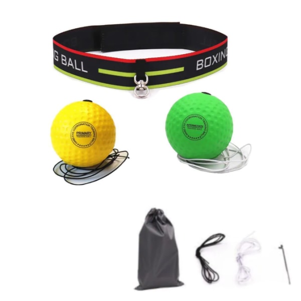 Pannband och 2 reflexbollar för pannbandsboxning
