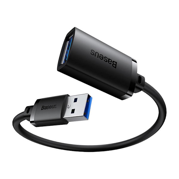 USB 3.0 förlängningskabel Baseus hane till hona, AirJoy Series, 1m (svart)