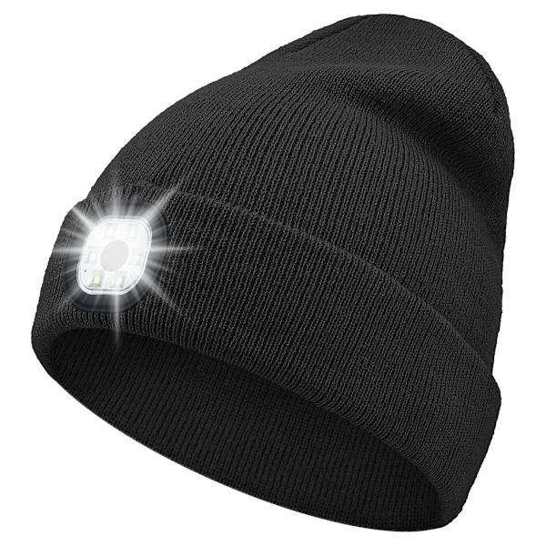 LED-pipo Bluetooth-kuulokkeilla - Yksi valo Musta