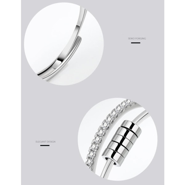 Anti-stress ring justerbar Sølv nr. 18 Sølv 18 mm Sølv 18 mm