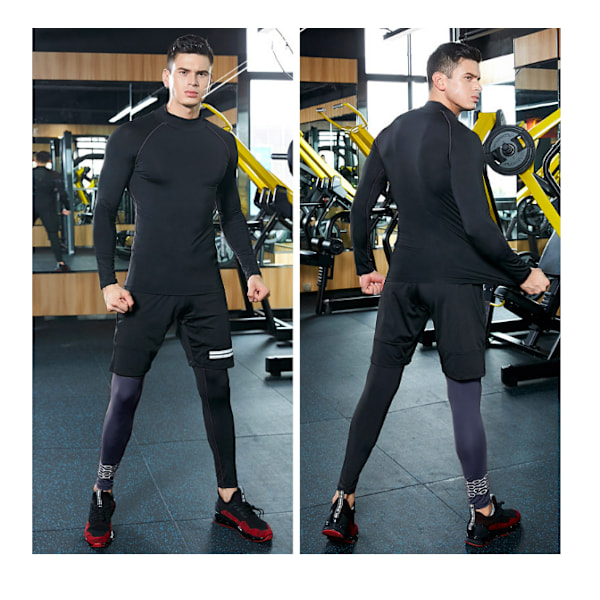 Miesten Sports Fitness Running Base Layer Housut XXL