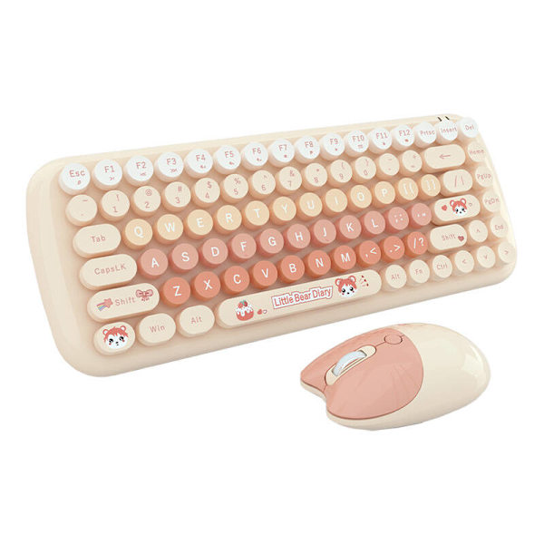 MOFII Candy New 2.4G trådlöst tangentbord + mus set (orange)