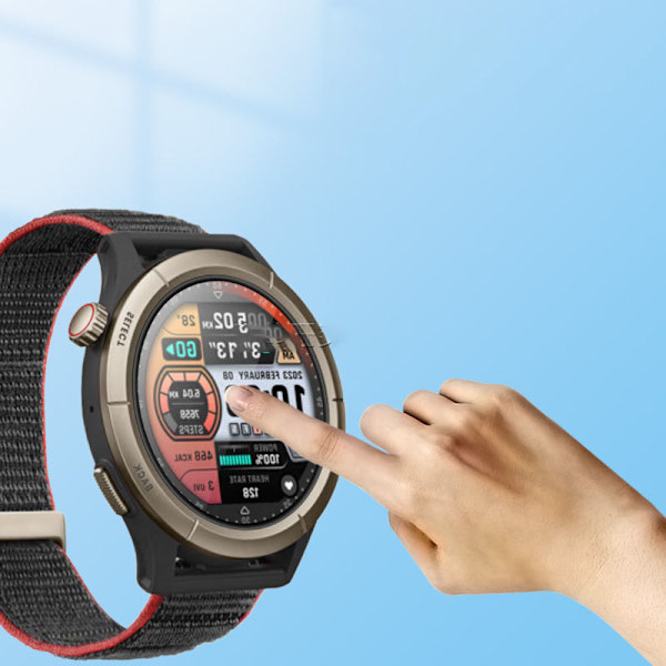 Karkaistusta lasista valmistettu näytönsuoja älykellolle, 2 kpl pakkaus Amazfit Cheetah Pro